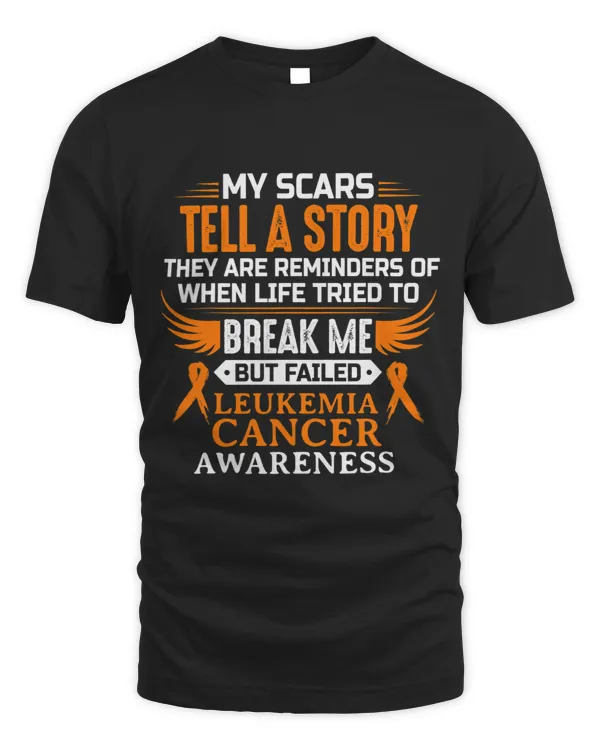 Leukemia Cancer Awareness Survivor Orange Ribbon