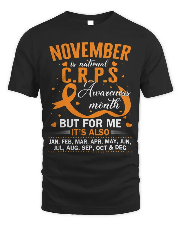 In November We Wear Orange Ribbon CRPS Awareness Month Day