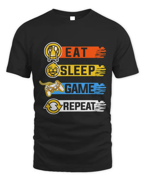 Eat Sleep Game Repeat Funny Video Games Graphic Gamer Gift