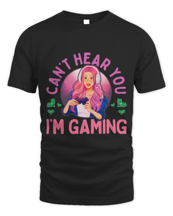 Cant Hear You Im Gaming Funny Gamer Girl Anime