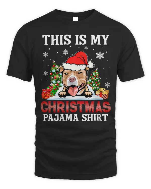 Bully Dog This Is My Christmas Pajama Pitbull Christmas Ornament 316 Pitbull Dog