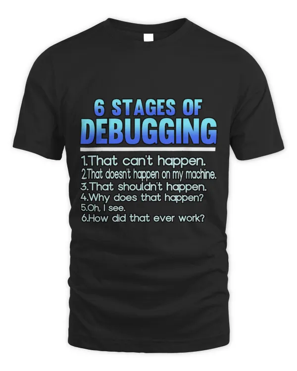 Funny 6 Stages Of Debugging Programmer Developer 1