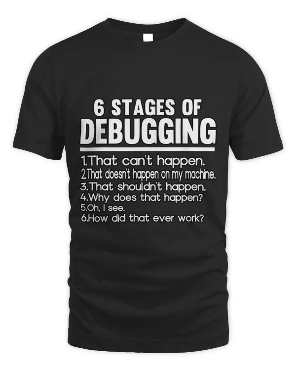 Funny 6 Stages Of Debugging Programmer Developer