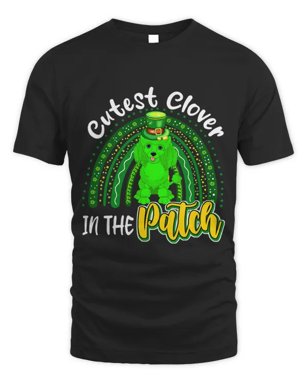 Funny Poodles st Clover In The Patch St.Patricks Day Poodle Shamrocks Poodle dog