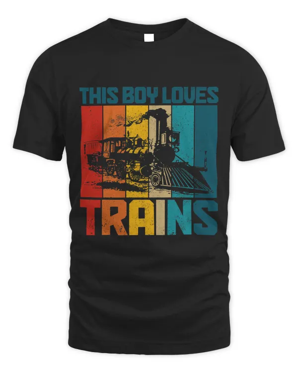 This Boy Loves Trains Funny Locomotive Model Railroad 1