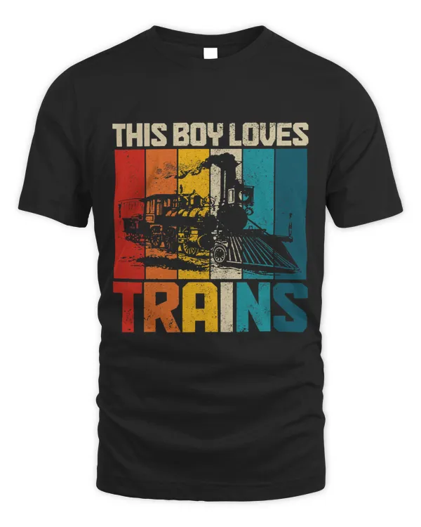 This Boy Loves Trains Funny Locomotive Model Railroad