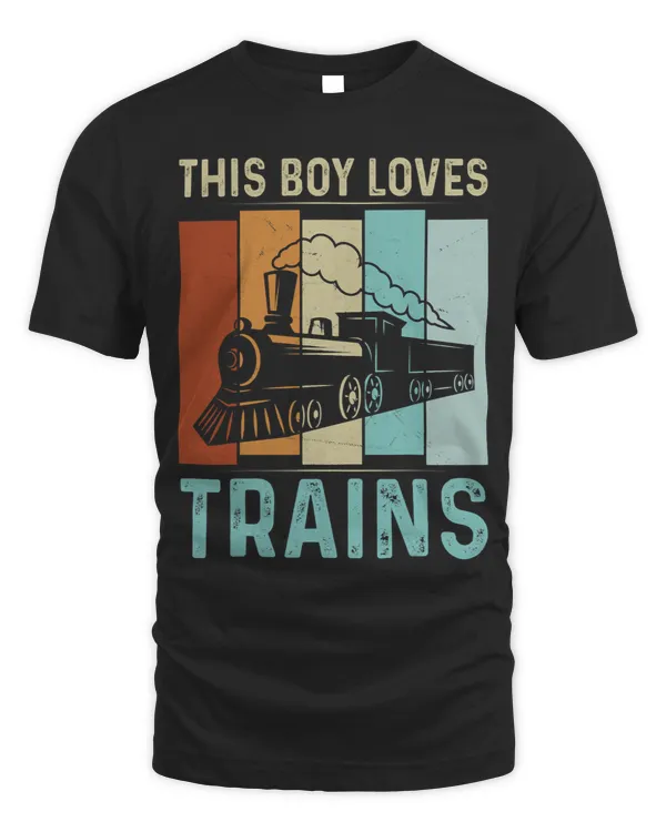 This Boy Loves Trains Shirt Boys Model Train Trainspotter