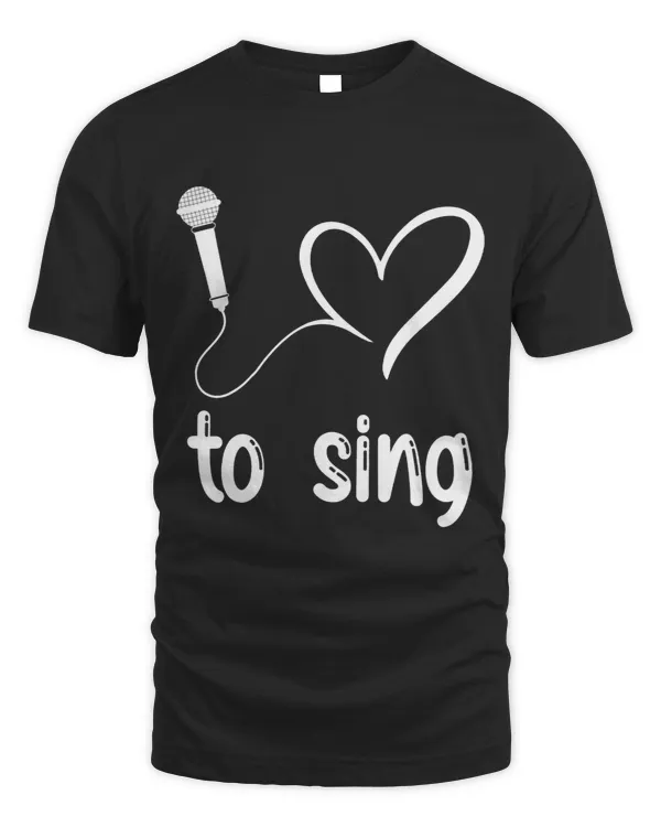 I Love to Sing Cute heart singer gift