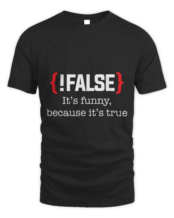 False Its Funny Because Its True Programmer T-Shirt