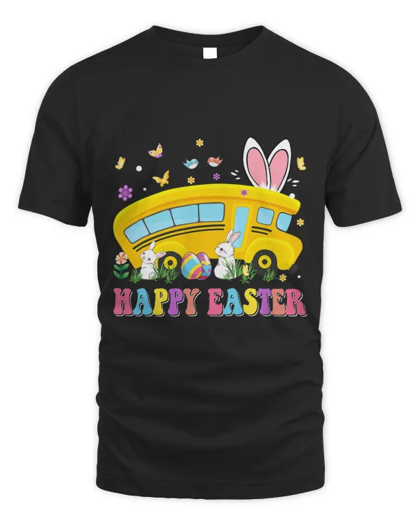 Cute Bunnies Happy Easter School Bus Driver Easter