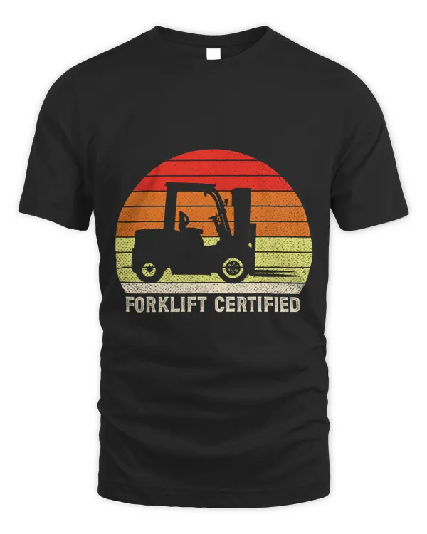 Mens Retro Forklift Certified Forklift Operator Lift Truck Driver