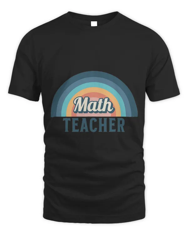 Back to School Teacher Squad Rainbow Math Teacher