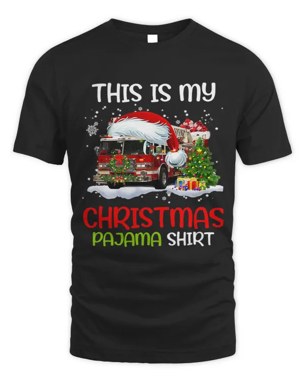 This Is My Christmas Pajama Funny Fire Truck For Firefighter