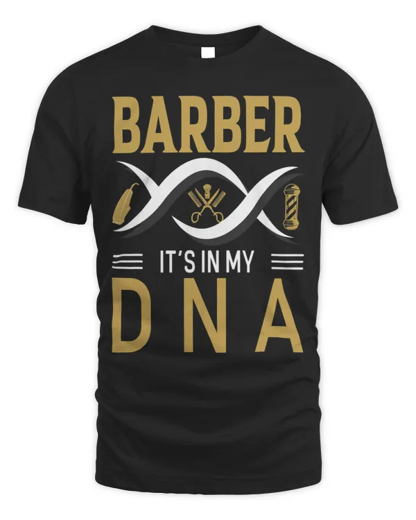 Funny Barbers Its My Dna Quote Hairstylist Hairdressers