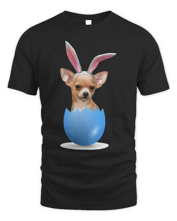 Chihuahuas Easter Bunny Colored Blue Egg Hunting Sunday Chihuahua Dog