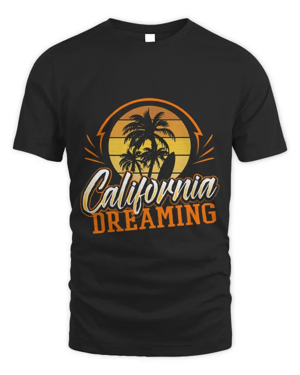 California Dreaming Vintage Retro 70s Skyline Surf