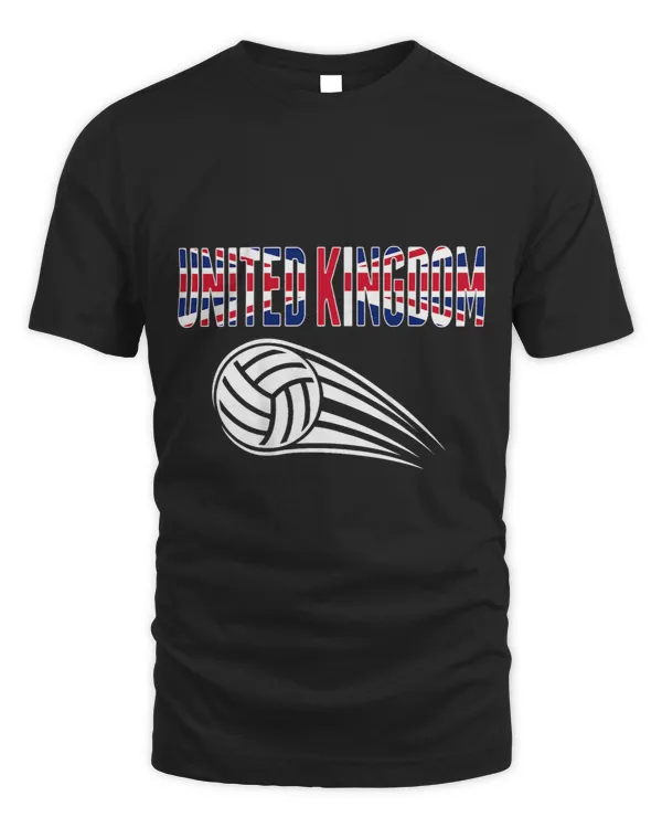United Kingdom Volleyball Fans Jersey UK Flag Sport Lovers