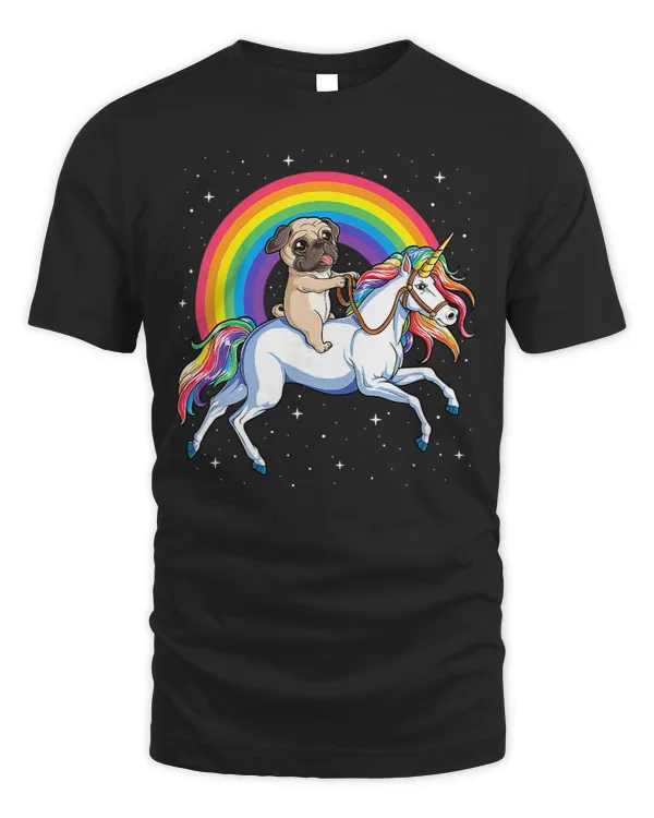 Pug Lover Unicorn Girls Kids Space GalaxyRainbow Pugicorn 309 Pugs Dog