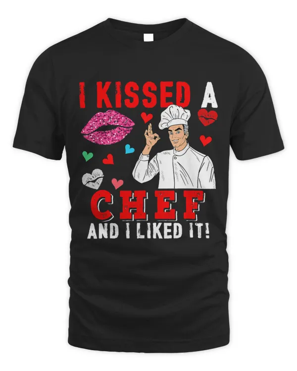 I Kissed A Chef Valentine Lips Hearts Funny Couple Family