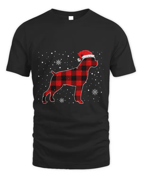 Boxer Christmas Buffalo Plaid Dog Shirt Christmas Boxer Pajama Boxers Dog