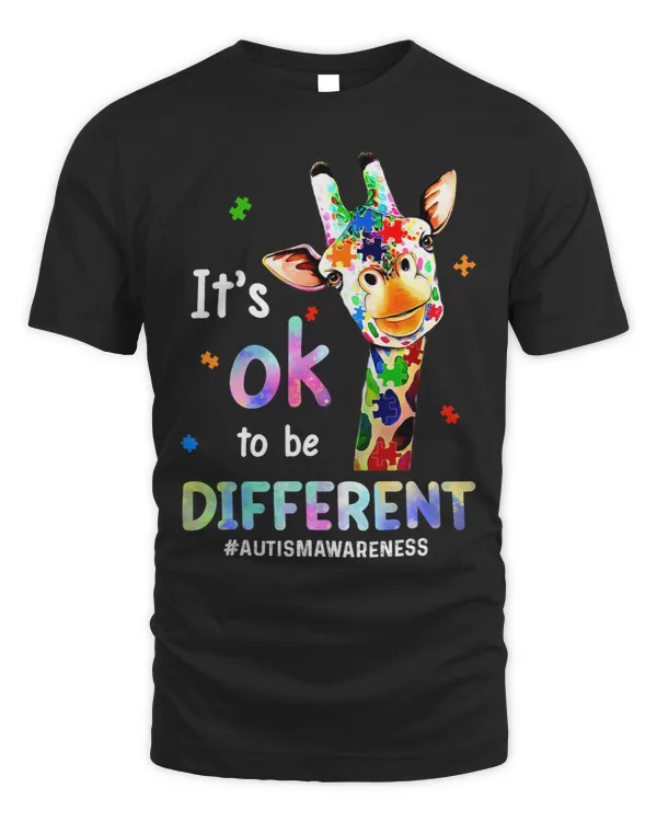 Autism Awareness Acceptance Giraffe Its Ok To Be Different