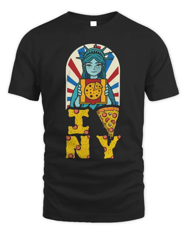 New York Fast Food USA Lover Pizza Lover Statue Of Liberty