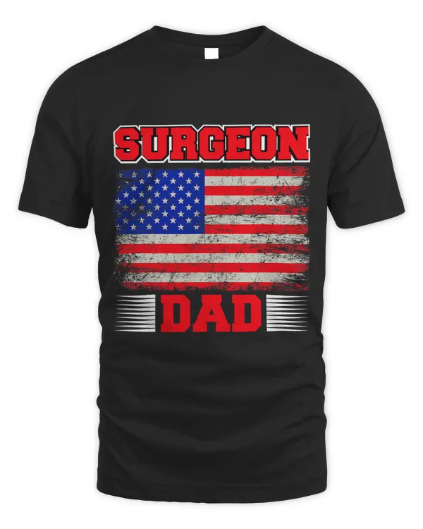 Surgeon Dad USA Flag Medical Doctor Surgery Doctors Graphic