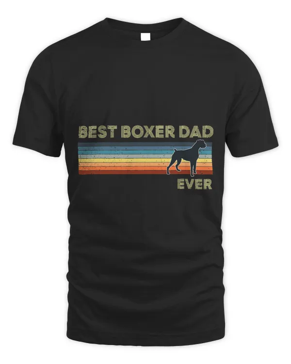 Boxer Cute Best Boxer Dad Ever Retro Vintage Gift Puppy Lover Boxers Dog