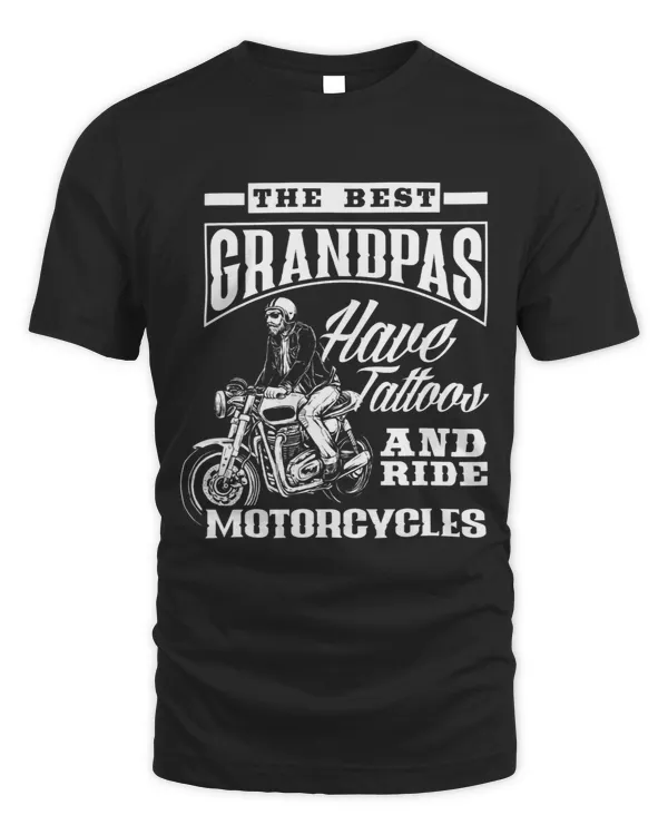 Mens Best Grandpas Have Tattoos Ride Motorcycles Grandfather