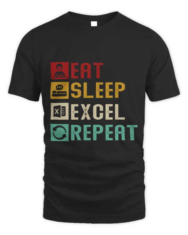Eat Sleep Excel Repeat Accountant Spreadsheet Unique Gift