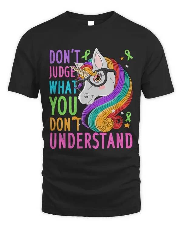 Dont Judge Shirt Mental Health Teacher Student Kids Unicorn