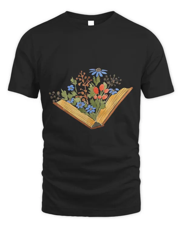 Wildflowers Book Christmas shirt for Reader Bookworm Teacher