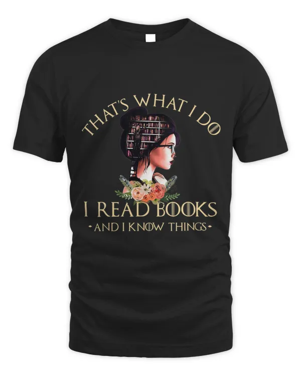 Womens I Read Books And I Know Things Loves Reading Vintage VNeck