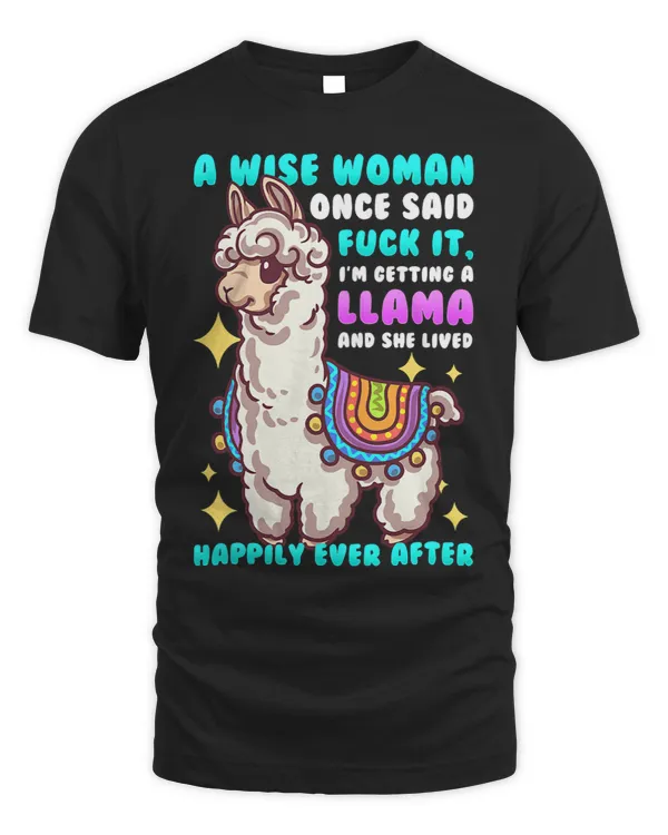 Womens A Wise Woman Once Said F This S Womens Llama Print Party