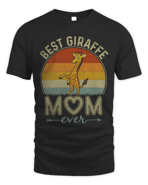 Womens Best Giraffe Mom Ever Retro Design Cute Mom Mothers Day