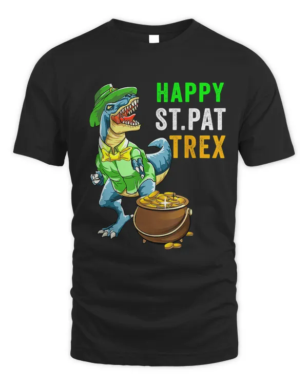 Happy St PatTrex Day Saint Patrick Dinosaur Boys Girls Kids