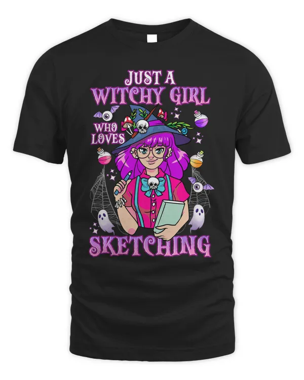 Halloween Witch Loves Sketching Anime Artist Witchy Art Draw