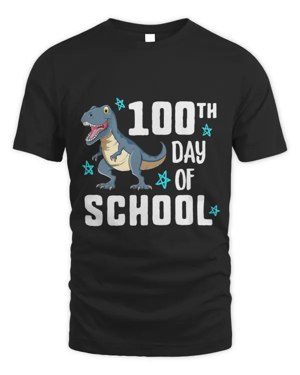 100th Day of School Kids Happy 100 Days Dinosaur TRex