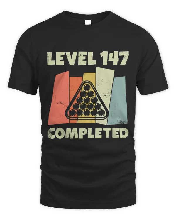 147 Snooker Maximum Cue Sports Billard Retro T-Shirt