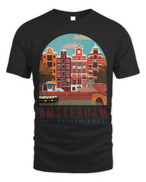 Amsterdam The Netherlands Travel Poster Amsterdam Traveling