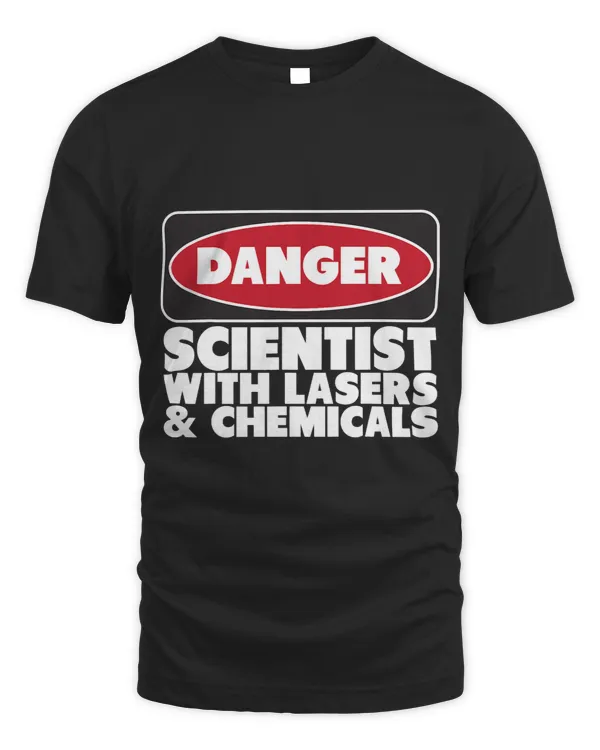 DANGER Scientist with Lasers and Chemicals