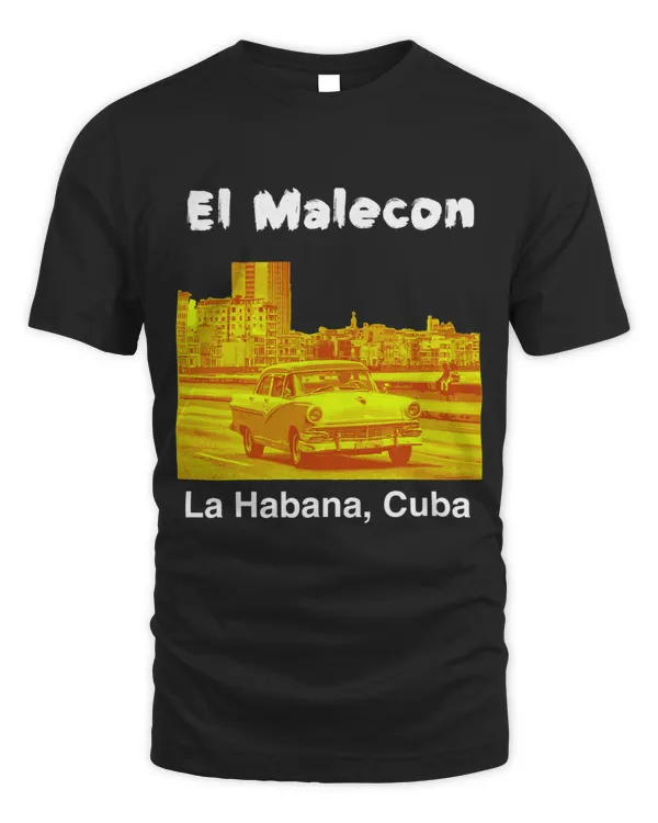 El Malecon Habana Cuba Retro Vintage Travel Cuban
