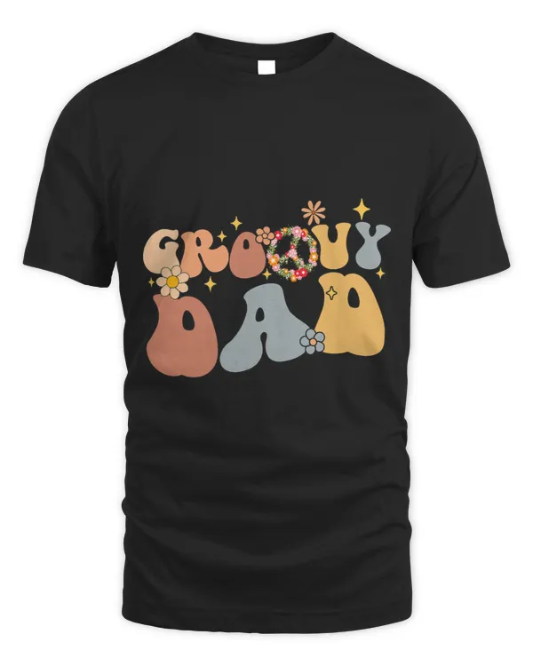 Retro Groovy Dad PEACE LOVE 60s 70s Hippie Baby Shower