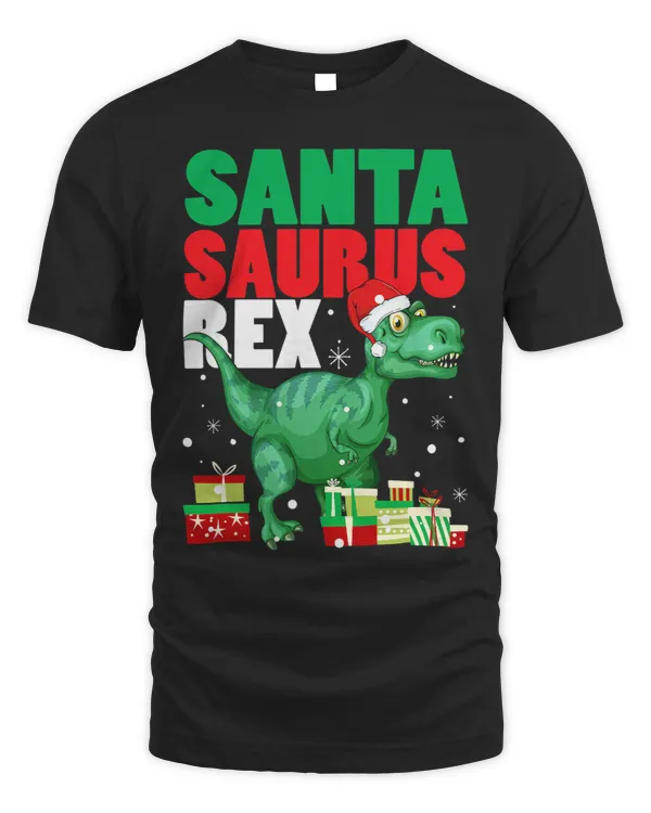 Santasaurus Rex Funny Christmas TRex Dinosaur Santa Kids