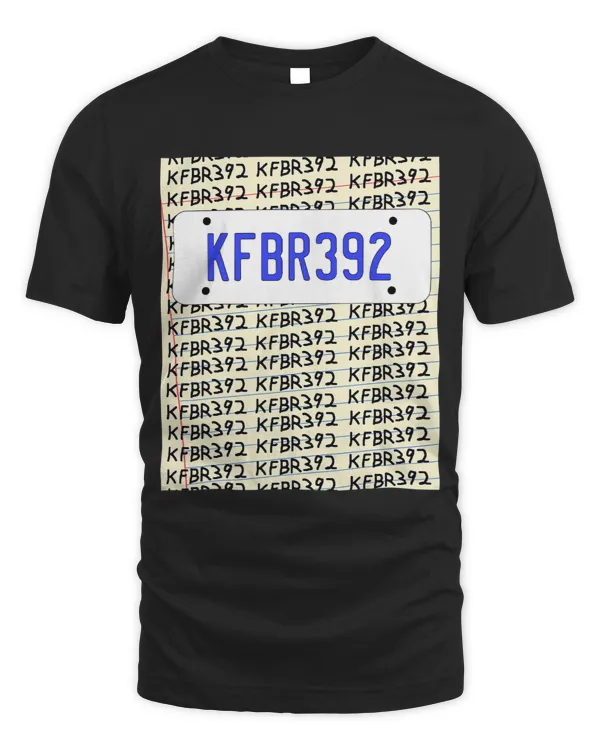 KFBR392 License Plate And Notepad Design for Men and Women