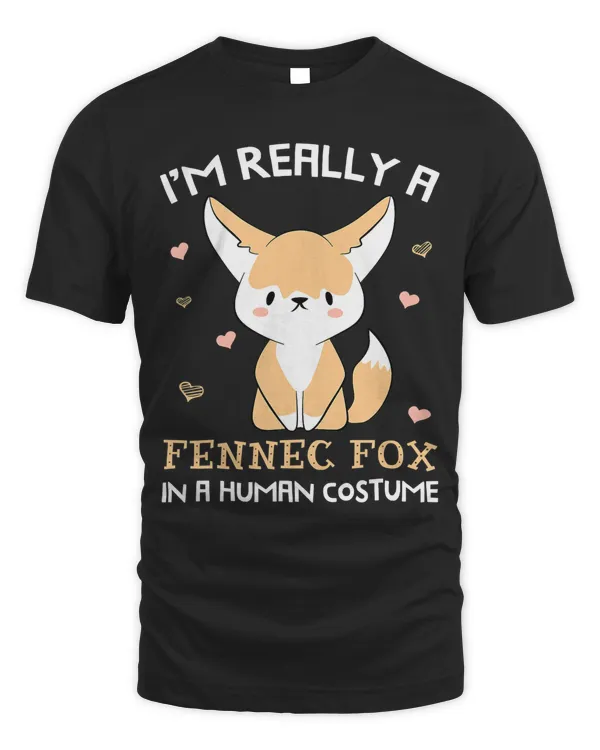 I'm Really A Fennec Fox In A Human Costume Funny Gift T-Shirt