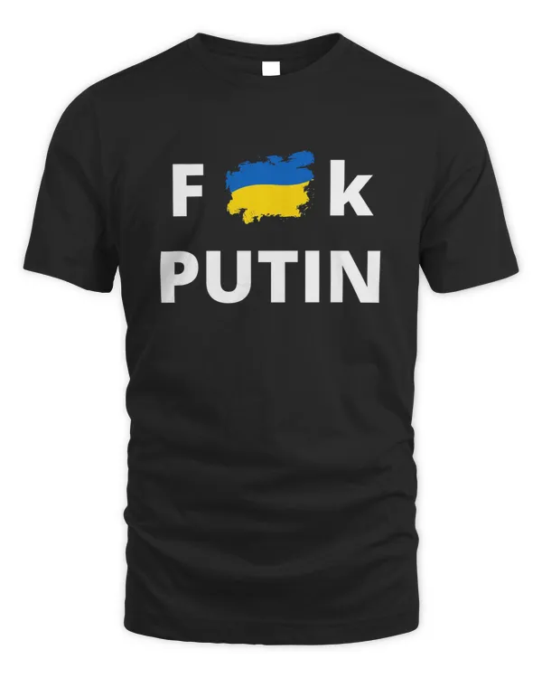 Fck Vladimir Putin Stand with the Ukraine Flag T-Shirt