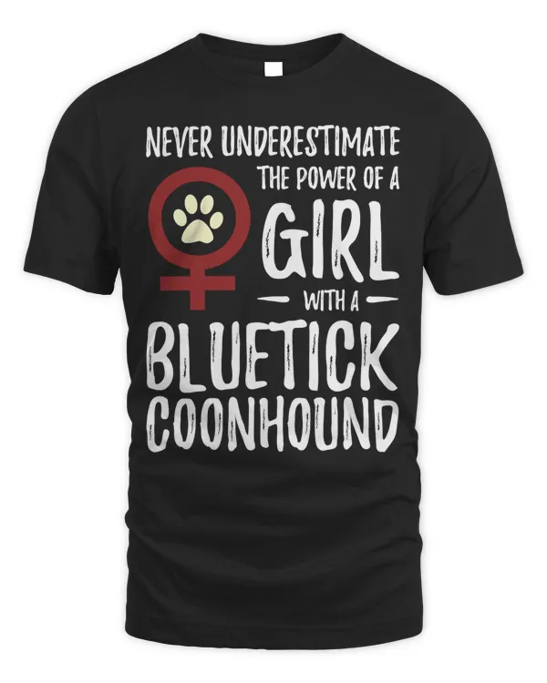 Power of Girl Bluetick Coonhound Hoodie for Feminist Dog Mom