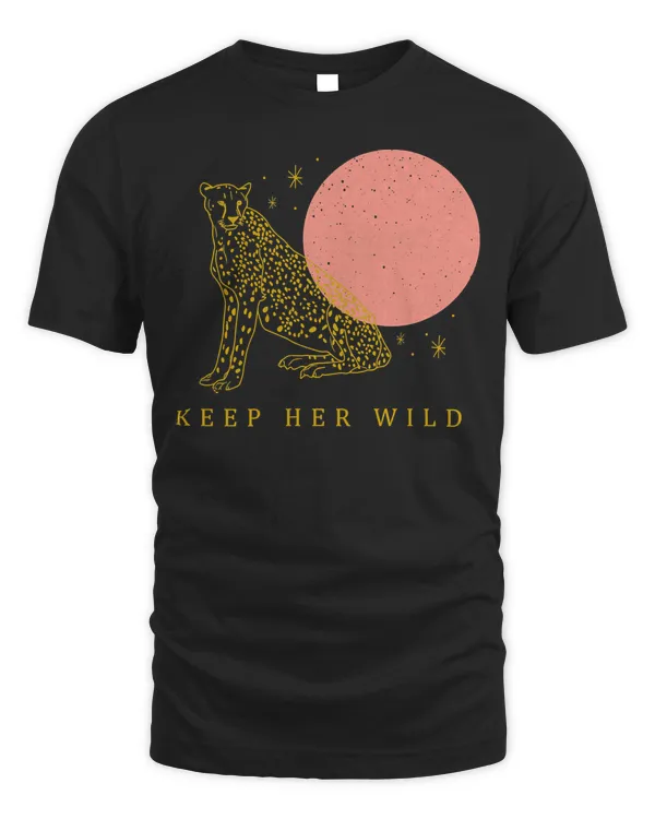 Womens Keep Her Wild Cheetah Modern Boho Graphic Tank Top