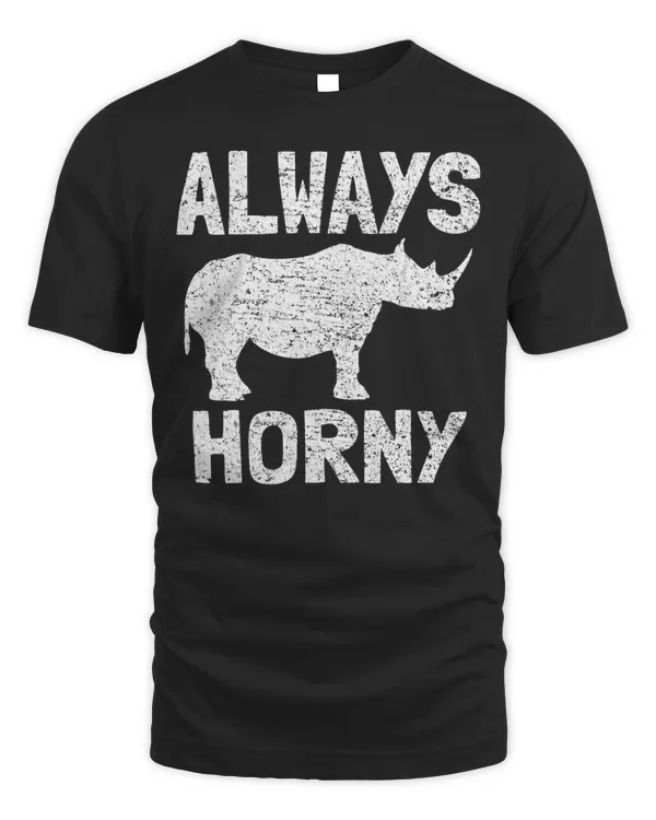 Always Horny Rhino T-Shirt Funny Happy Valentine's Day Shirt T-Shirt